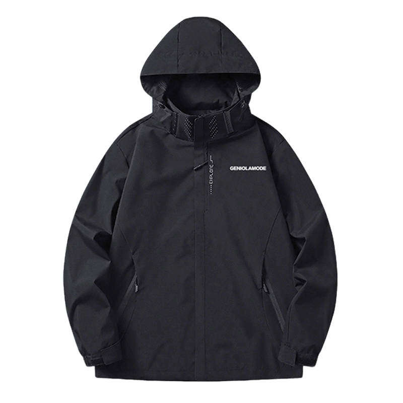 GENIOLAMODE Men's Hooded Jacket from Semir Group, Windproof, Water-Repellent, Versatile Outdoor Sports Coat