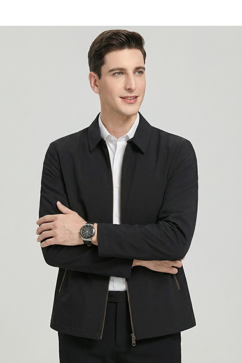 Shanshan [Three-proof Seamless Lapel] Men's Jacket Spring Autumn Business Executive Workwear Casual Middle-aged Dad Coat 9