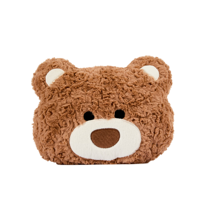 MINISO Jifute Bear Head Neck Pillow Sleep Hug Pillow Nap Pillow Living Room Bedroom Decoration Plush Toy Birthday Gift for Women