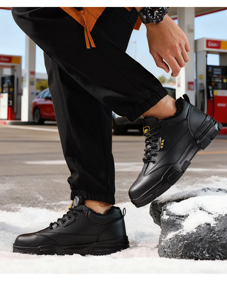 JUNBU Safety Shoes for Men, Steel Toe Cap, Anti-Smashing, Puncture-Resistant, Waterproof, Lightweight, Comfortable Construction Site Work Boots 2165N Size 41 24