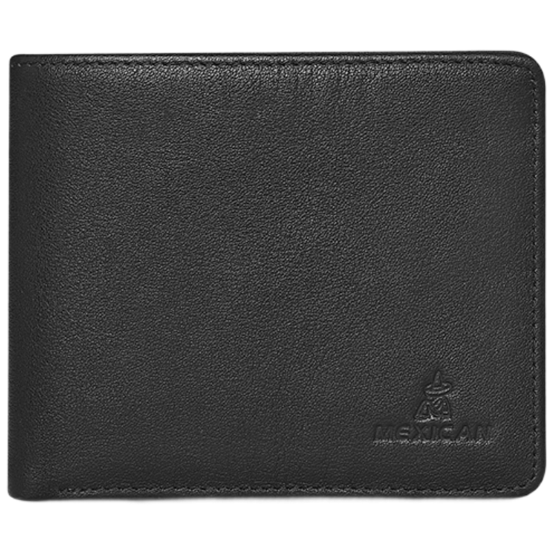 MEXICAN Men's Wallet Genuine Top Layer Cowhide Leather Card Holder Coin Purse Premium Gift Box Birthday Present for Men Husband