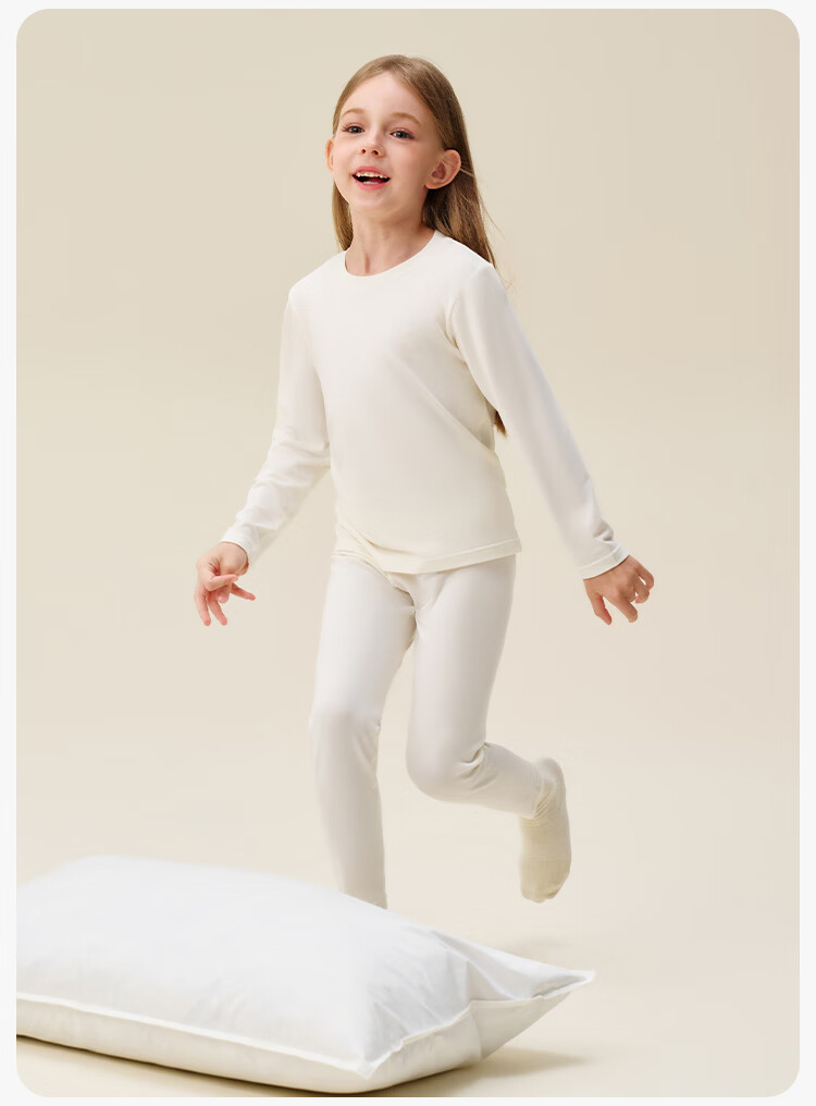 YEEHOO [Warm Core] Modal Thickened Children's Thermal Underwear Set Boys and Girls Autumn Long Johns Set 20