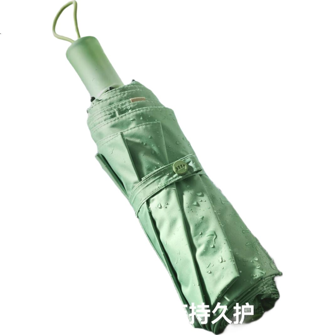 Складной зонт Bananaumbrella BM397 с двойной защитой от солнца и дождя, черный, кремово-малиновый