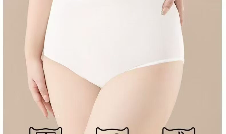 Qihaiqiu Disposable Underwear Plus Size High Waist 210 Jin Maternity Postpartum C-Section Antibacterial Purple Shorts 4 Pieces XXXXXL 2