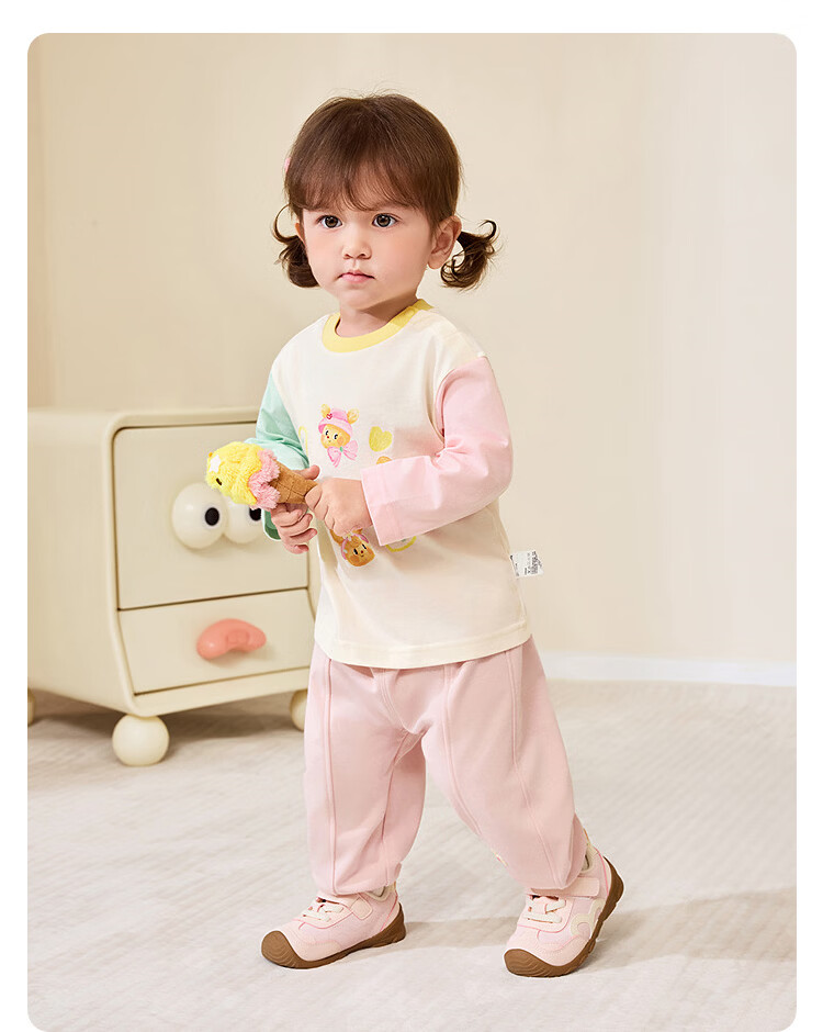 BALABALA 【balaOne】 Kids Long Sleeve T-Shirt Boys and Girls 2026 Spring Autumn Cotton Cute 9