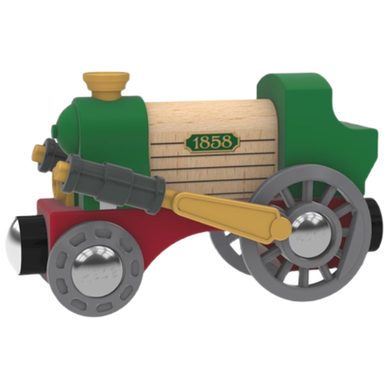 Hape Steam Engine with Lever Drive, Wooden Children's Train Toy, Gift for Boys And Girls E7546