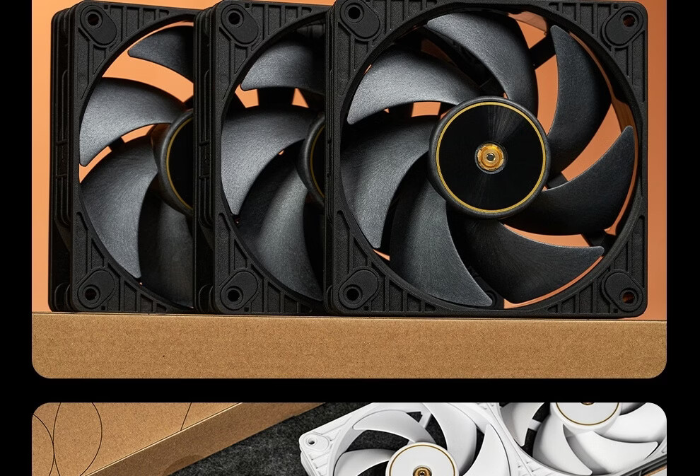 ASUS Dream PF120 High-Performance Case Fan 28mm Industrial Fan/120mm/FDB Bearing/Three-Phase Six-Slot Motor/LCP Polymer Blades/High-Power Fan 27