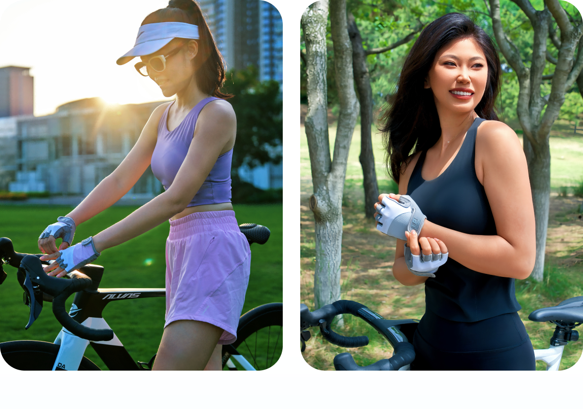 LP Sports Half-Finger Fitness Gloves Non-Slip Breathable Cycling Training Thin Anti-Blister White Purple Women’s 6006CK-M 3