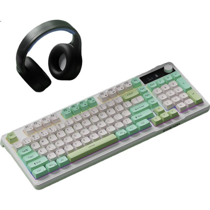Беспроводная клавиатура и мышь EWEADN V98, механическая, Bluetooth, проводная, RGB, для игр и офиса, совместимая с ПК, ноутбуком, планшетом, iPad