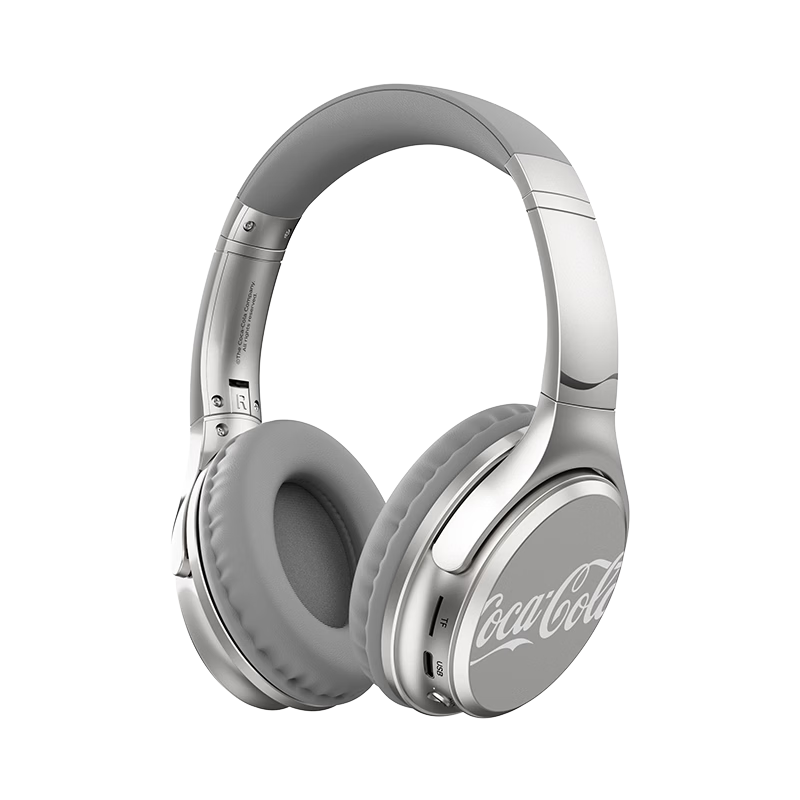 Coca-Cola T66 Retro Style Over-Ear Bluetooth Headphones Long Battery Life Wireless Gaming Music Headset for Computer Students New Christmas Gift Compatible with Huawei Apple Xiaomi