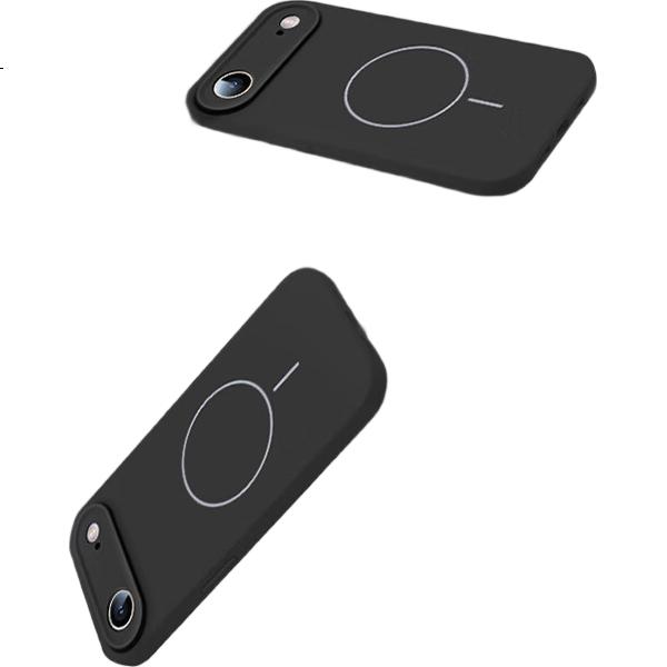 Чехол NEYAA для iPhone 17 Air, защита камеры, ультратонкий, Magsafe, жидкий силикон, противоударный, графитовый черный