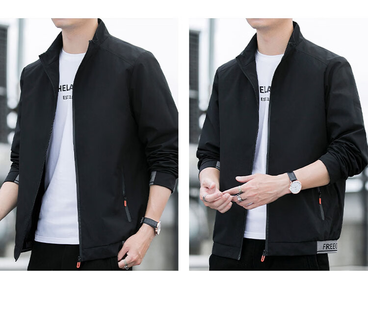 ROMON Men's Jacket 2026 Spring New Business Casual Loose Fit Stand Collar Men's Outdoor Jacket 8