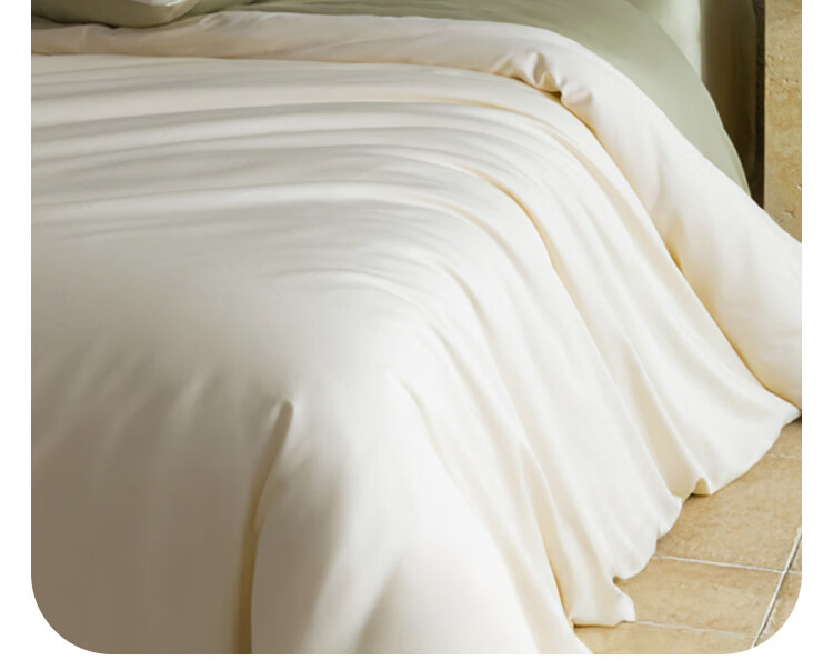 MUJI Origin Series 60-Count Xinjiang Cotton Four-Piece Set Ultra-Soft Class A Antibacterial Pure Cotton Bedding Set 1.8/2.0m Bed Glacier Blue 16