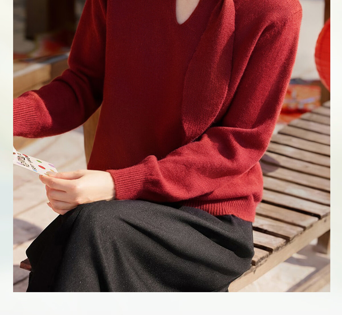 She Enjoy Knitwear Women's Solid Color Rolled Edge Raglan Sleeve Sweater Loose Fit Lantern Sleeve Round Neck Knit Top T51Z018 1