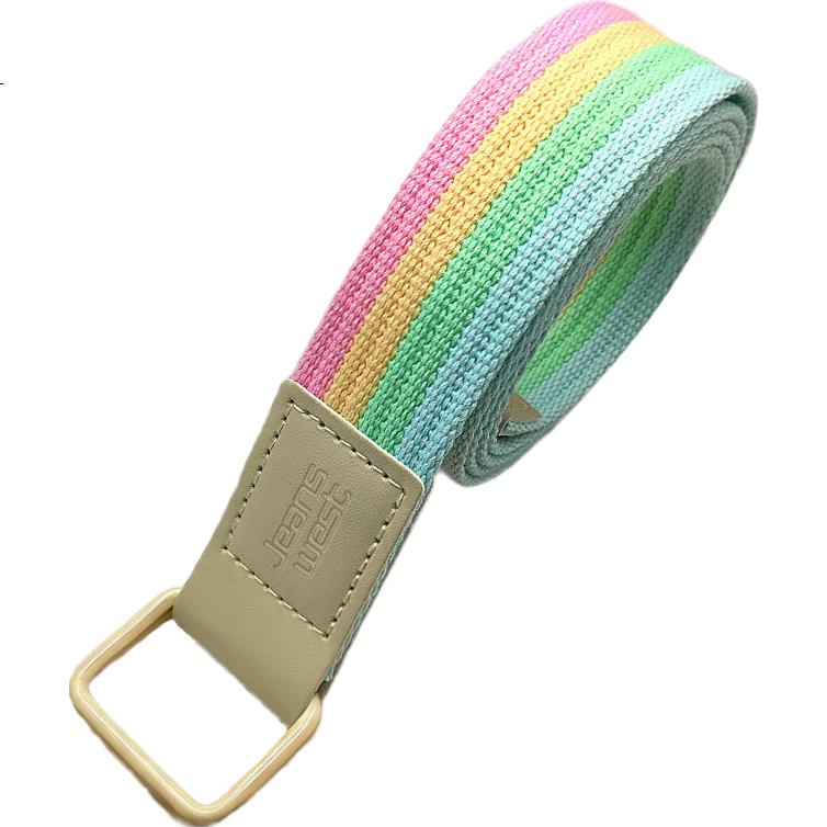 Ремень JEANSWEST, женский, мужской, текстильный, с двойным кольцом, 3.2 см, 112 см