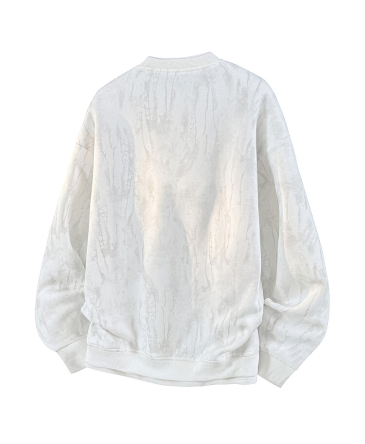 JEEP SPIRIT Men's Spring Loose Fit Casual Two-in-One Tie-Dye Long Sleeve Sweatshirt Black 2XL 8