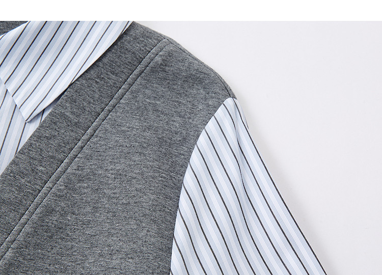 Demana [Cloud Oxygen Cotton Blend] Spring Smart Commuter Two-Piece Style Lapel Loose Mid-Length Women's Dress 14