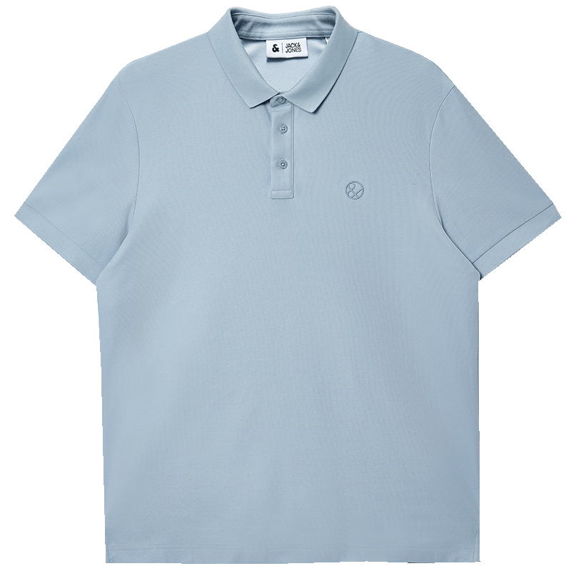 JACK&JONES Men's Polo Shirt Cool Touch Simple Embroidery Slim Fit Multi-Color Short Sleeve Collared Top 226106018