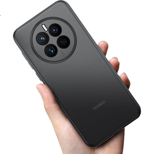 Чехол GURRS для Huawei Mate 50 / Mate 50e, ультратонкий, матовый, полупрозрачный, противоударный, силиконовый, черный
