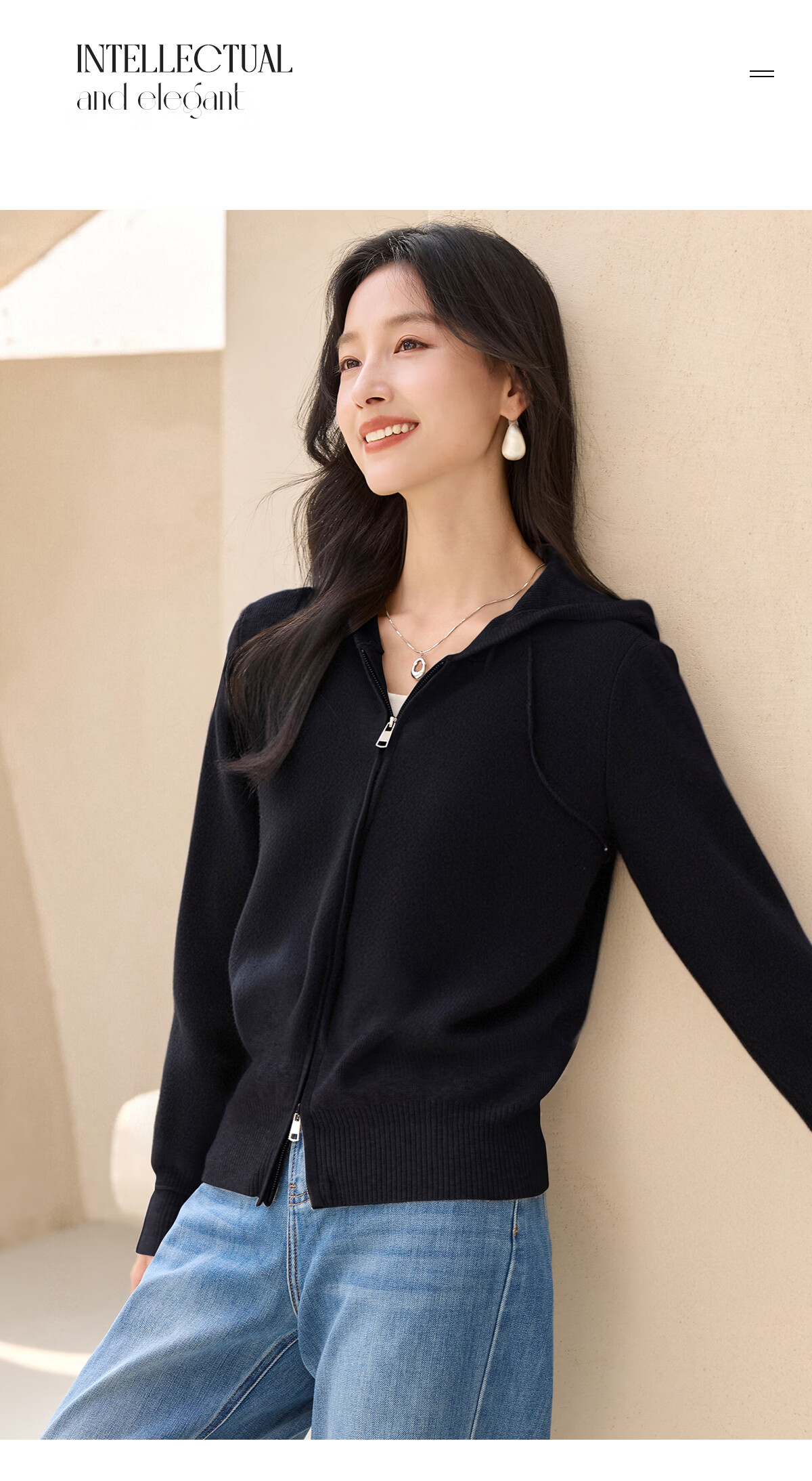 Chushen Spring Autumn Women's Short Jacket Fashion Hooded Casual Knit Cardigan Sweater S53D094 12