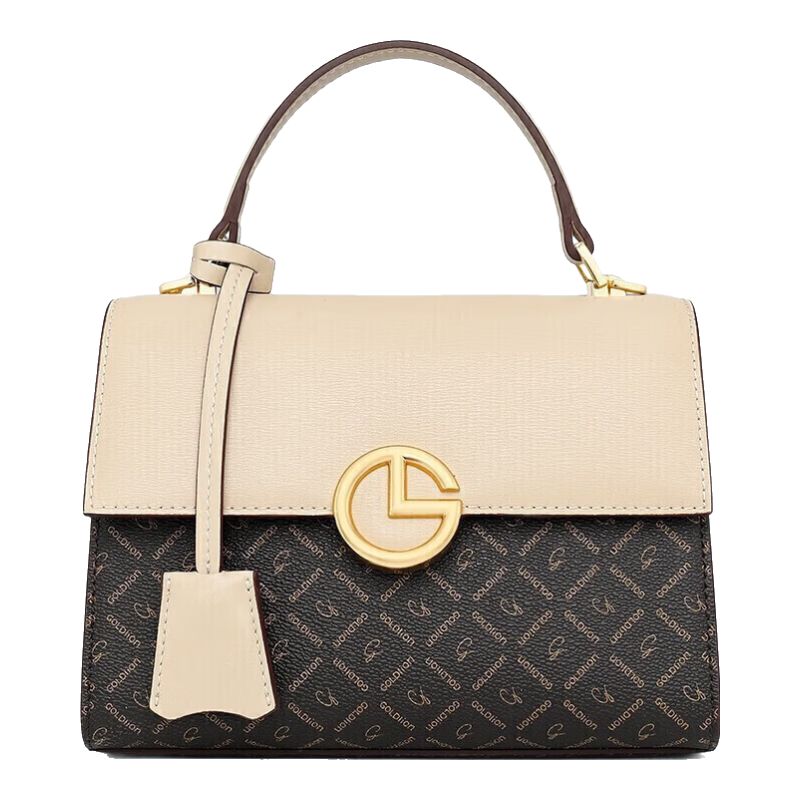 Goldlion Women's Handbag, Versatile Tote Bag, Small Square Purse for Women, Birthday Gift