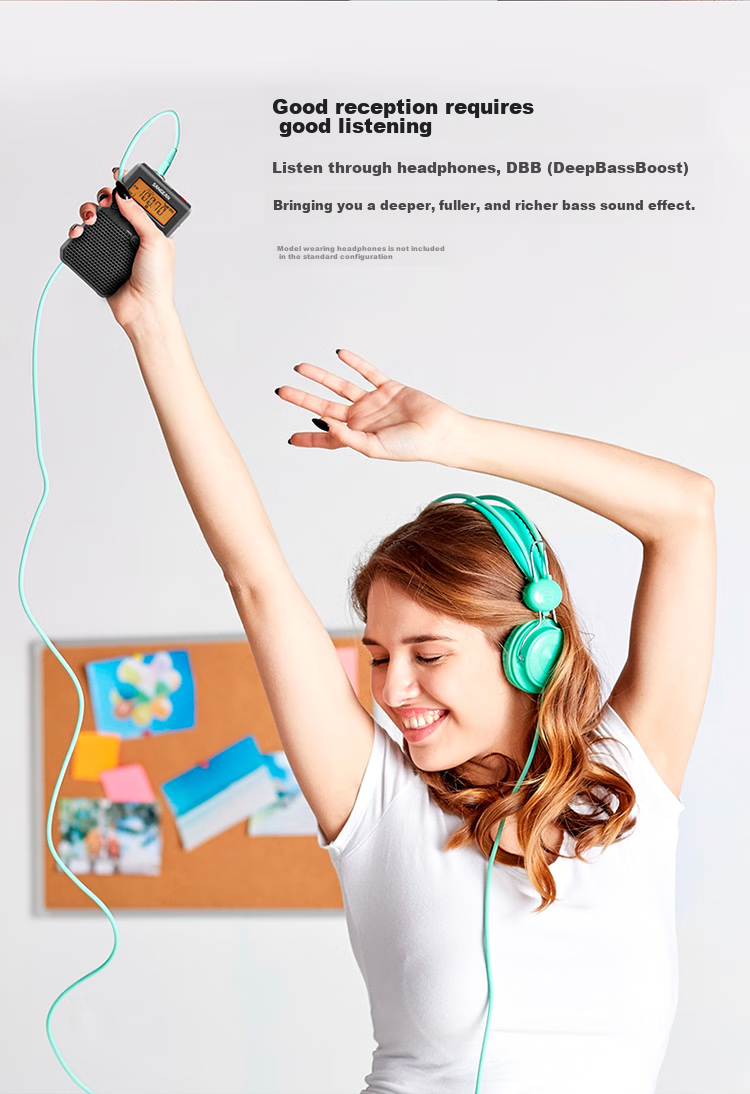SANGEAN DT-800C, Digital Tuning Mini Alarm Clock Radio, Portable, for Elderly, Semiconductor, Students, Campus Broadcasting, FM English CET-4/6 5