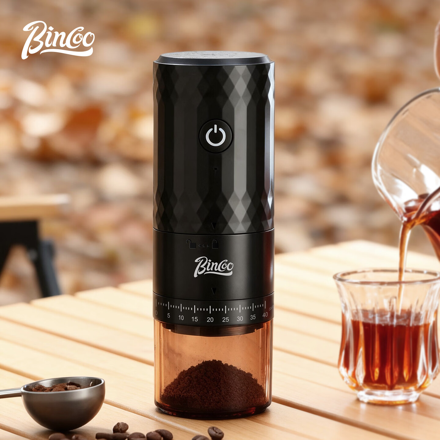 Bincoo Electric Coffee Grinder Home Small Manual Espresso Coffee Bean Grinder Portable Fully Automatic Grinder