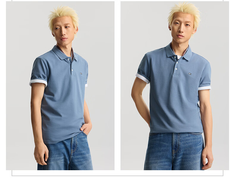 Lee 26 Spring Summer New Standard Fit Polo Shirt with Small Logo Emblem for Men Camel 3XL 15