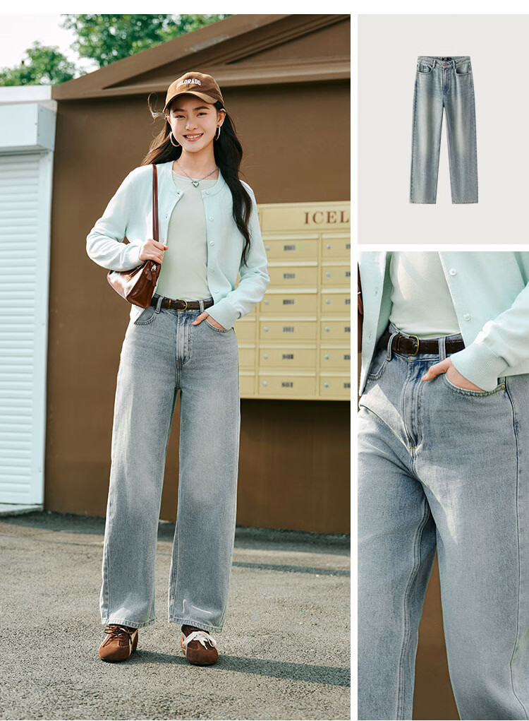 Semir Senrou | Women's Jeans, Spring Season, Contains Lyocell, Distressed Long Pants, Comfortable Basic Wide-Leg Pants, 103125124001A 4