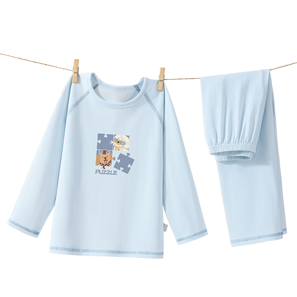 Cotton Children's Pajamas Boys Spring Long Sleeve Homewear Set Teen Comfortable Long Sleeve Top and Pants