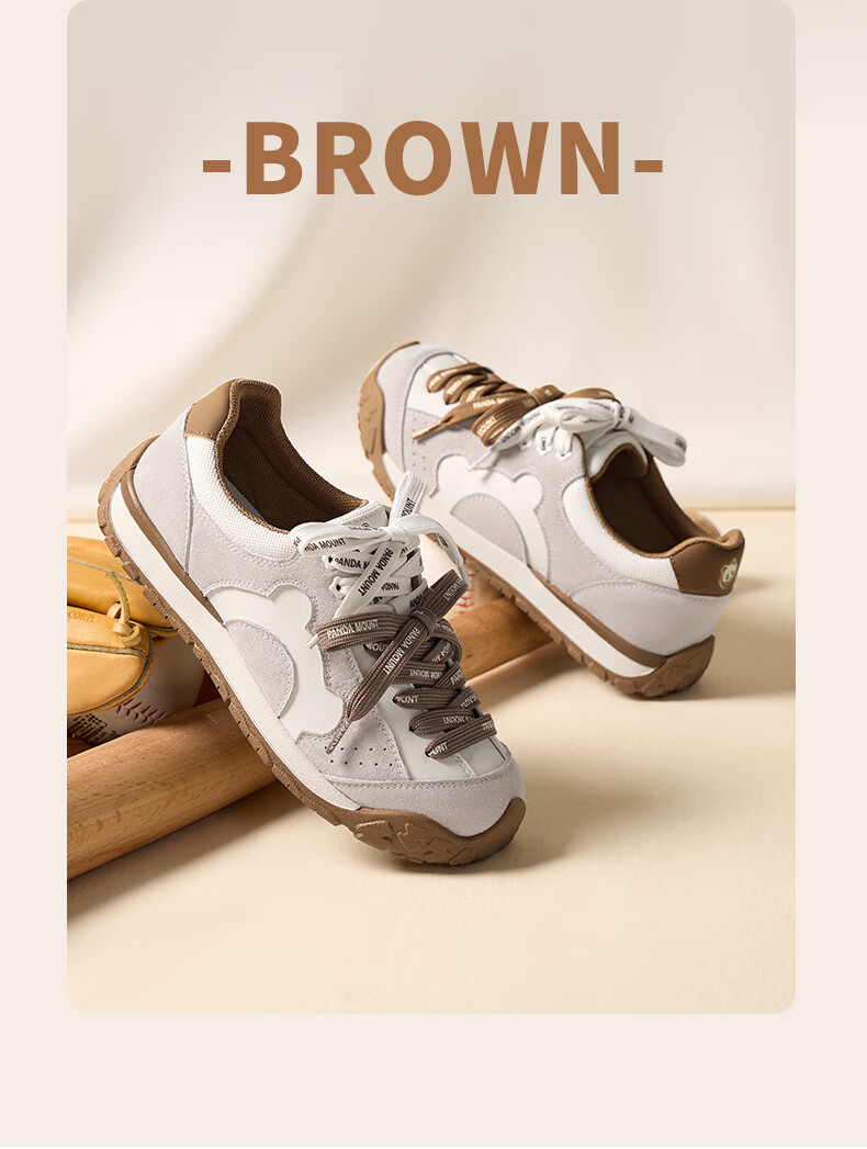 CAMEL Lime Training Shoes Women Panda Collaboration Casual Shoes Mismatched Lace Running Shoes L26S577095 Green Size 37 26
