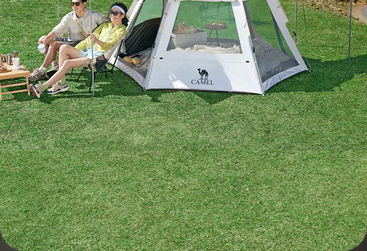 CAMEL Outdoor Hexagonal Automatic Canopy Tent Portable Park Camping Overnight Tent B151 Pearl White 19