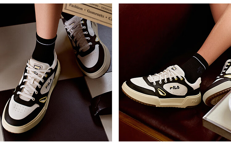 FILA Official Men's CAMPUS 1S Couple Sneakers Square Sole 1S White Casual Shoes 26