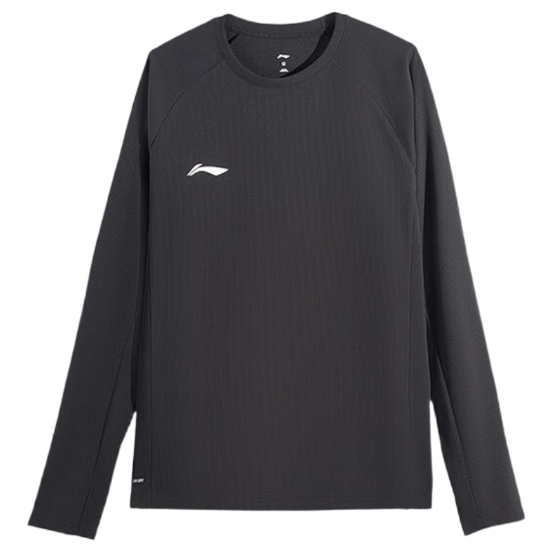LI-NING Quick-Dry Breathable Sports T-Shirt Running Crew Neck Pullover Men's Fitness Lightweight Long Sleeve Simple Versatile Comfortable Top