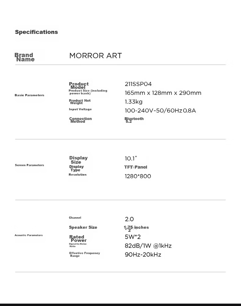 MORRORART Y1 Time Album Lyrics Speaker, Bluetooth Electronic Photo Frame, Floating Subtitles, Home Desktop Calendar, Smart Home Birthday Gift, Basic Model 18