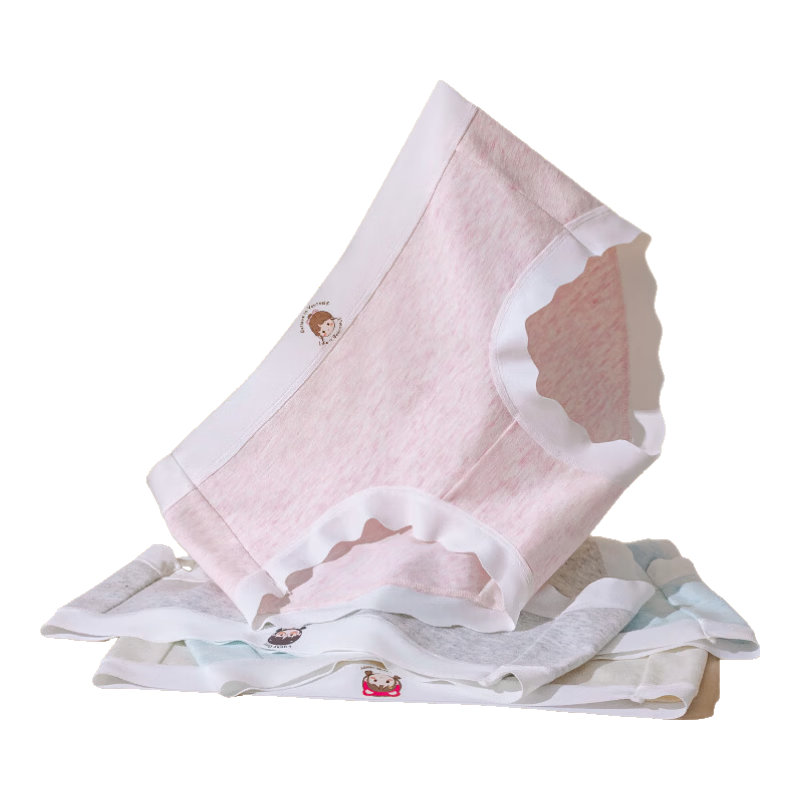 Hodo Kids Girls Cotton Briefs Triangle Shorts Soft Comfortable Mixed Colors 4-Pack Size 140