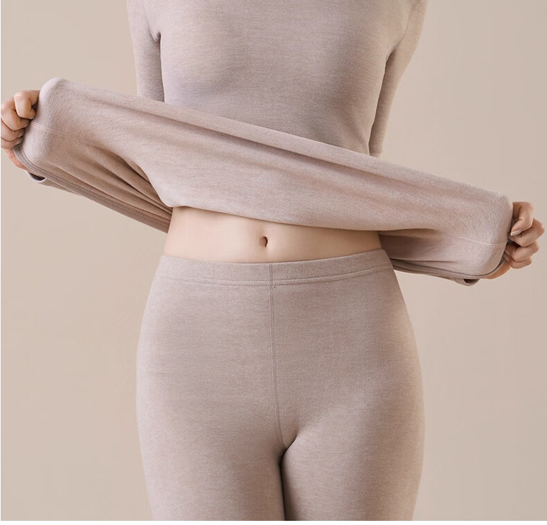 Urban Beauty Women's Thermal Underwear Set Autumn Top and Bottom Winter Cashmere Silk Half Turtleneck Windproof Heated Fleece Lined Warm Set 20