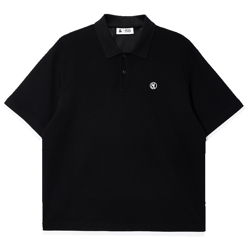 JACK&JONES Cool Waffle Polo Shirt Men's Spring Business Casual Loose Fit Short Sleeve 226106010
