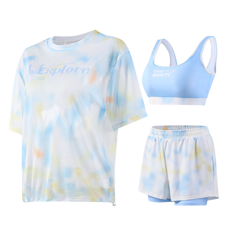361° Women's Three-Piece Swimsuit Set Loose Plus Size Slimming Beach Swimming Diving Vacation Swimwear Hot Spring