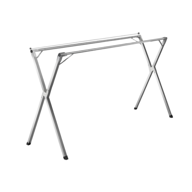 Jiajieshi Folding Clothes Drying Rack Floor-Standing Telescopic Rod Indoor Outdoor Balcony Garment Hanger 1.6m
