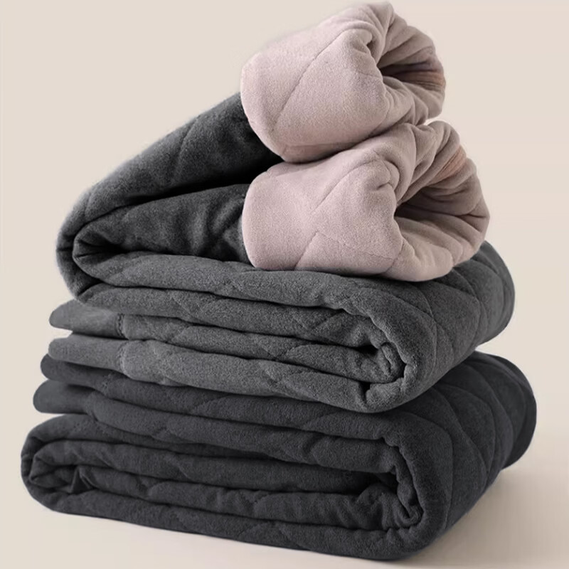 LangSha Kids Wool Thermal Pants Boys Autumn Winter Fleece Lined Thickened School Uniform Base Layer Youth Cotton Pants