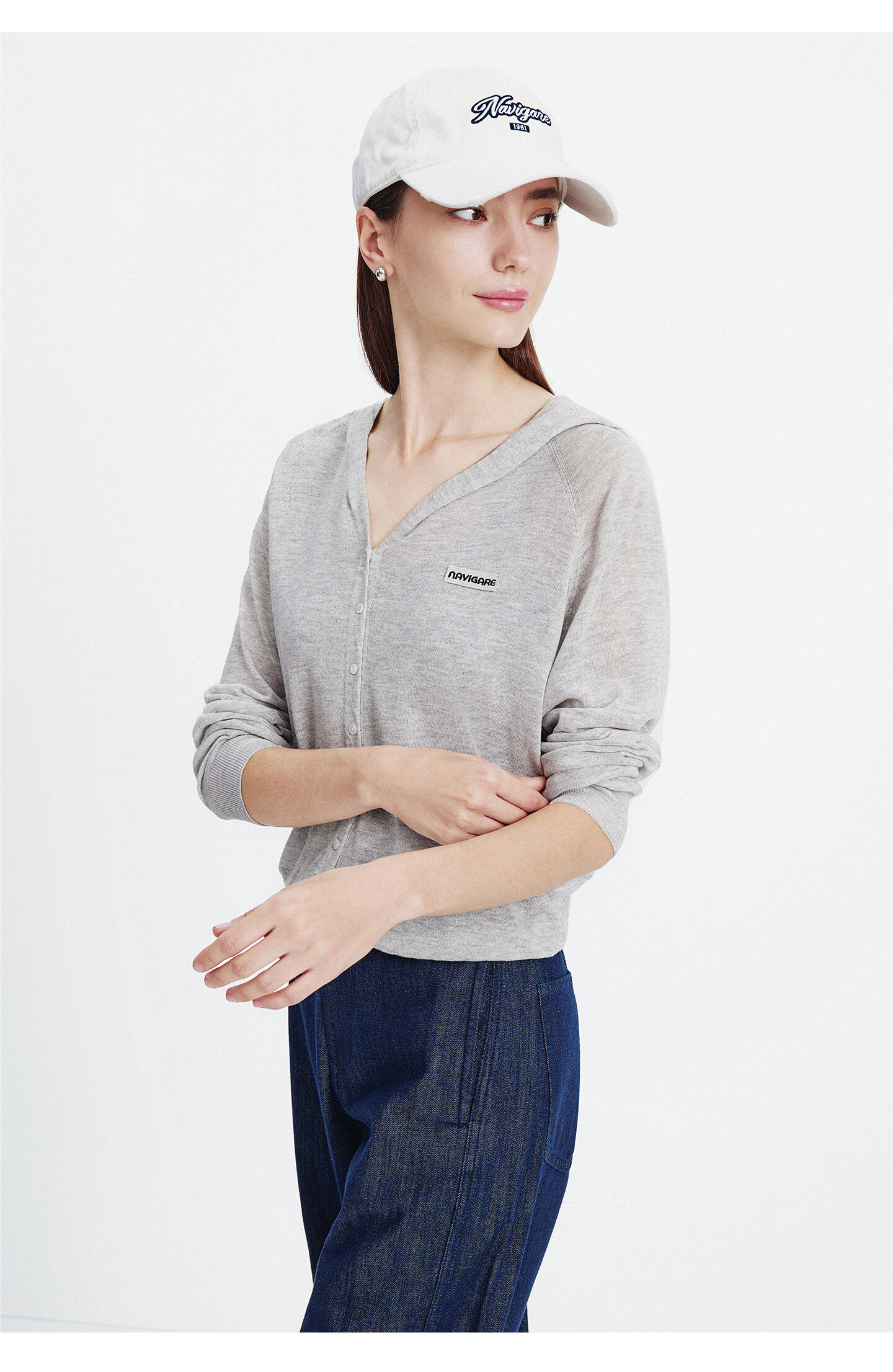 Navigare [Celebrity Edition] Small Sailboat 26 New Women's Lightweight Hooded Knit Cardigan Air Conditioning Jacket 2314096504 50