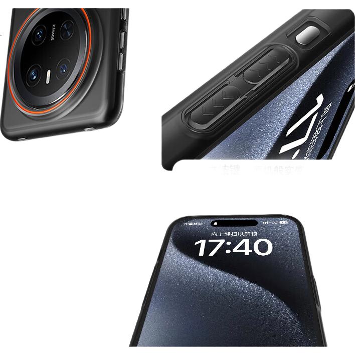 Чехол Baozou для Huawei Mate 70 Pro/Pro+, противоударный, с защитой от отпечатков пальцев, серый