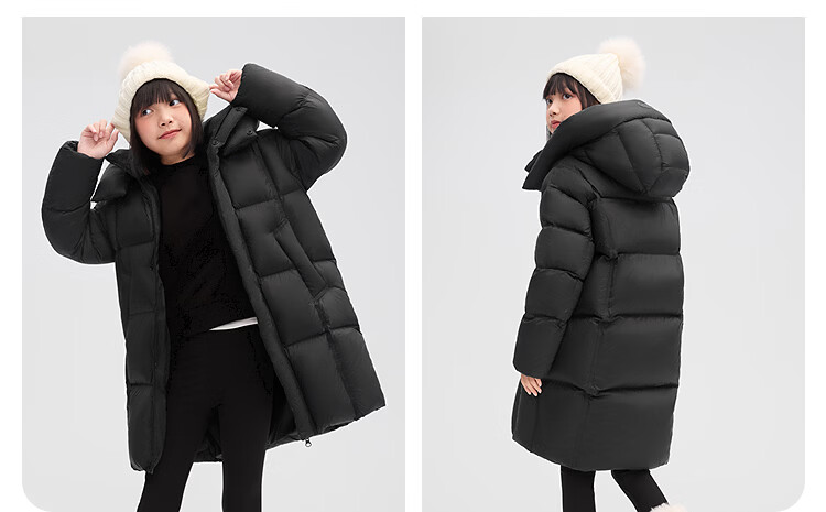 BOSIDENG 25 Years Puff Down Jacket Girls Long 90% Down 5A Antibacterial Hooded Warm Coat T250243108Q 4