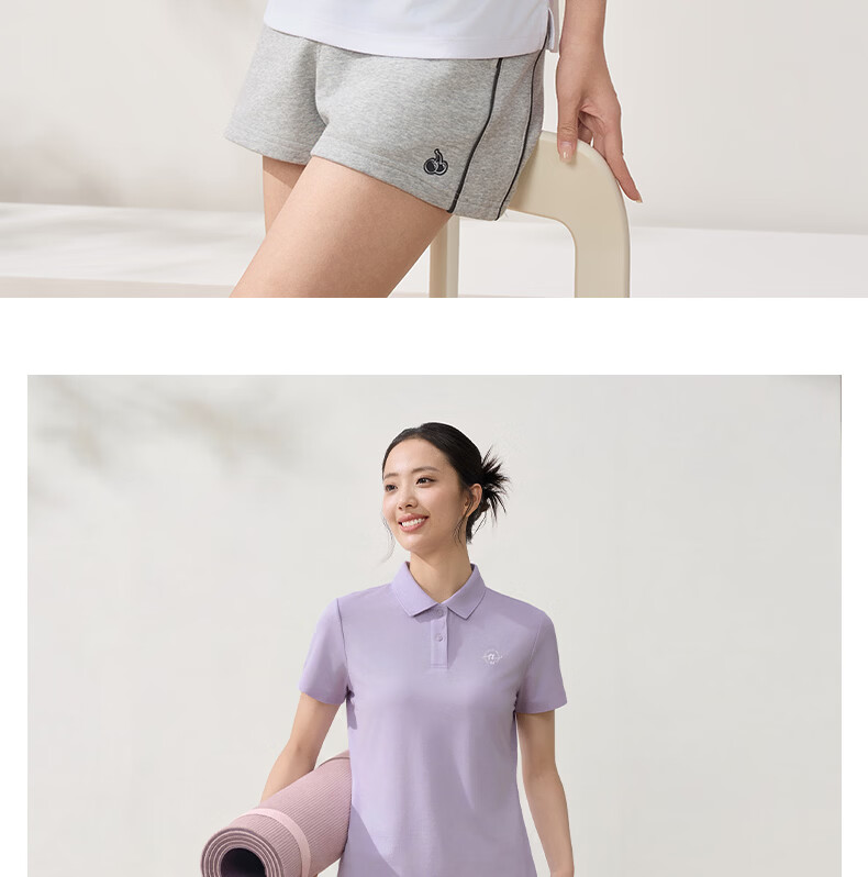 361° Women's Short Sleeve T-Shirt Spring Summer Quick-Dry Polo Shirt Sports Running Training Top 662624112H-1 12