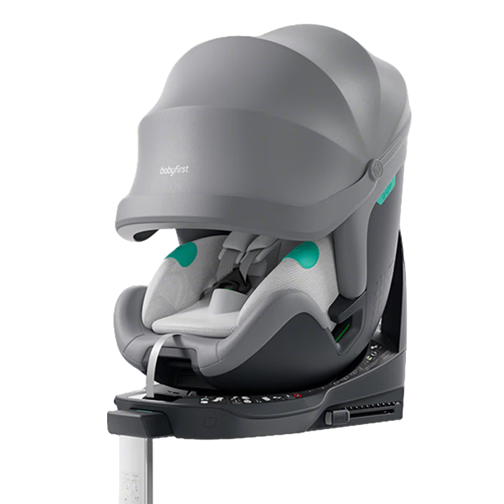 Babyfirst Lingyue 3+ Child Safety Car Seat 0-7 Years Baby Car Seat Sunshade Intelligent Ventilation Comfortable Gray