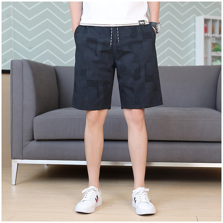 RED DRAGONFLY Men's Summer Cotton Casual Fashion Lightweight Comfortable Breathable Cool-Fit Black Shorts XL 4
