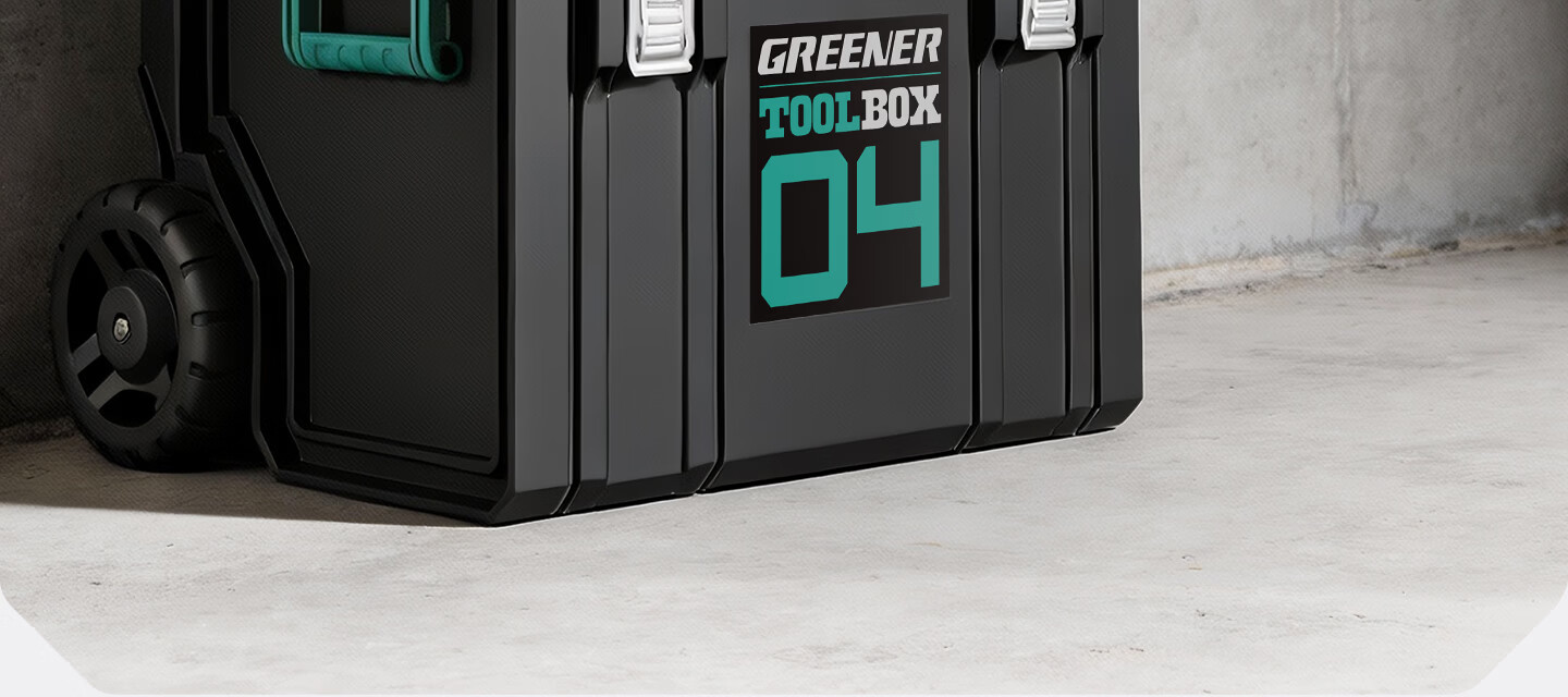 GREENER Stackable Large Capacity Modular Stacking Hardware Toolbox Multifunctional Industrial Grade Set Trolley Case No.3 23