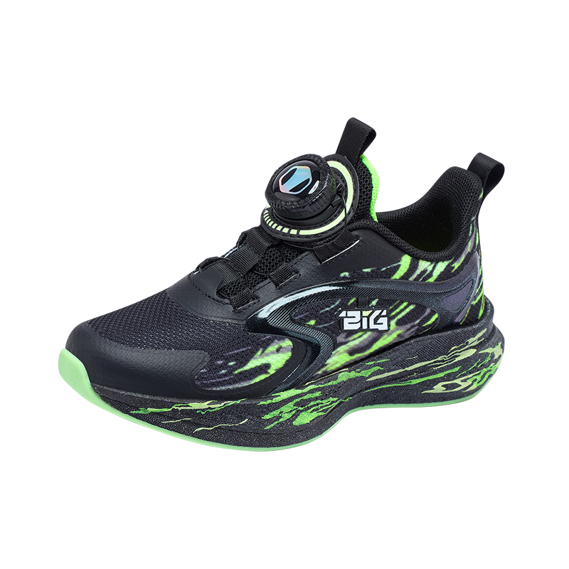 BIG WASP Kids Boys Sports Shoes Children's Spring Running Shoes D112611031XW Twilight Green (Double Mesh) Size 34
