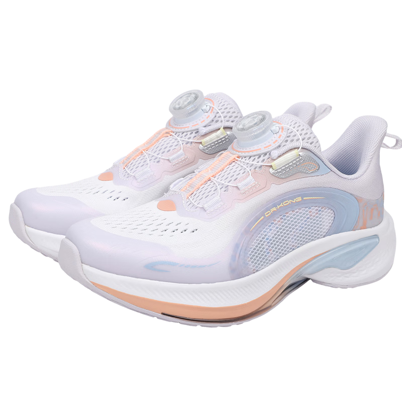 DR路KONG Sports Shoes Spring Boys and Girls Kids School Running Shoes 2C10B2005DW Purple/Beige Size 35